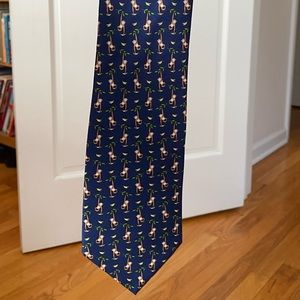 Brooks Brothers Navy Monkey pattern tie
